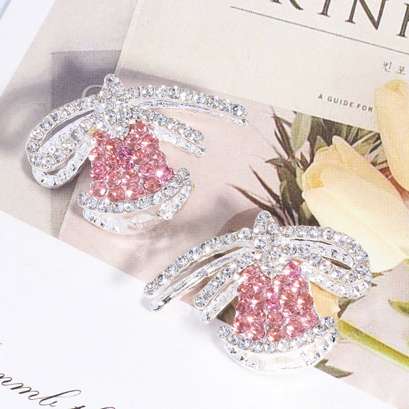 Wholesale 5pcs/pack Alloy Christmas bell Jingle Bell can wear straight hole beads DIY mobile phone chain key chain bag chain accessories